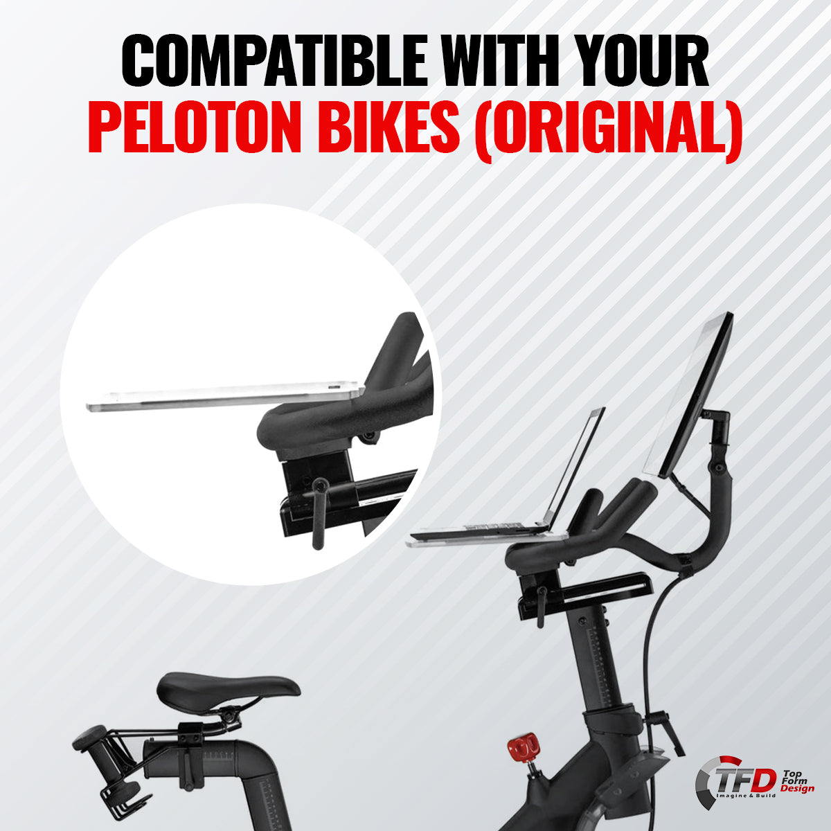 TFD The V2 Tray (Clear) Compatible with Peloton (Original Models)