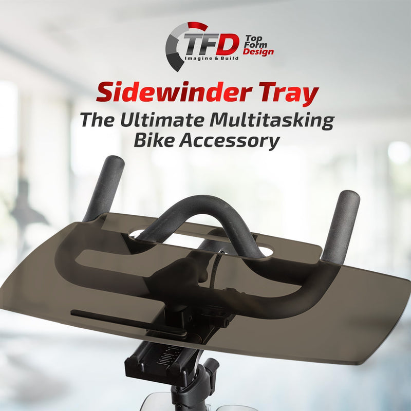 The Sidewinder Tray (Black) | Compatible with Peloton Bikes (Original Models), Made in USA | Laptop Desk Tray - Premium Holder for Laptop, Tablet, Phone, Books