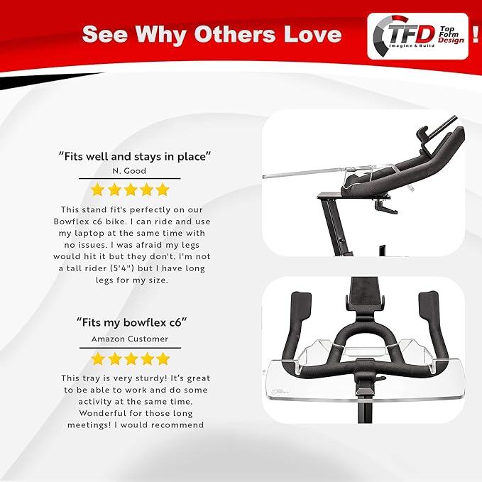TFD The Tray 3D Compatible with Schwinn IC4 and Bowflex C6