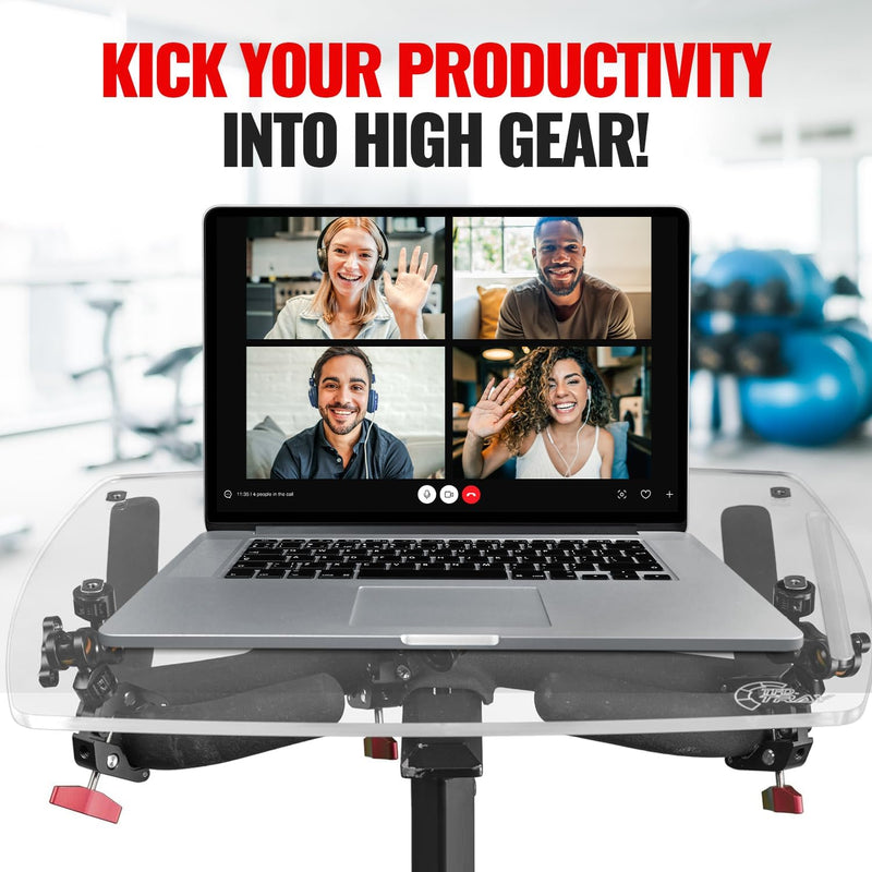 TFD Tray Universal (Clear) -  Turn any Exercise bike into a work station