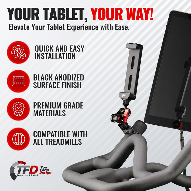 TFD The Flexible Tablet Mount | Fits with any Cycling Bike & Great for the Car and Truck