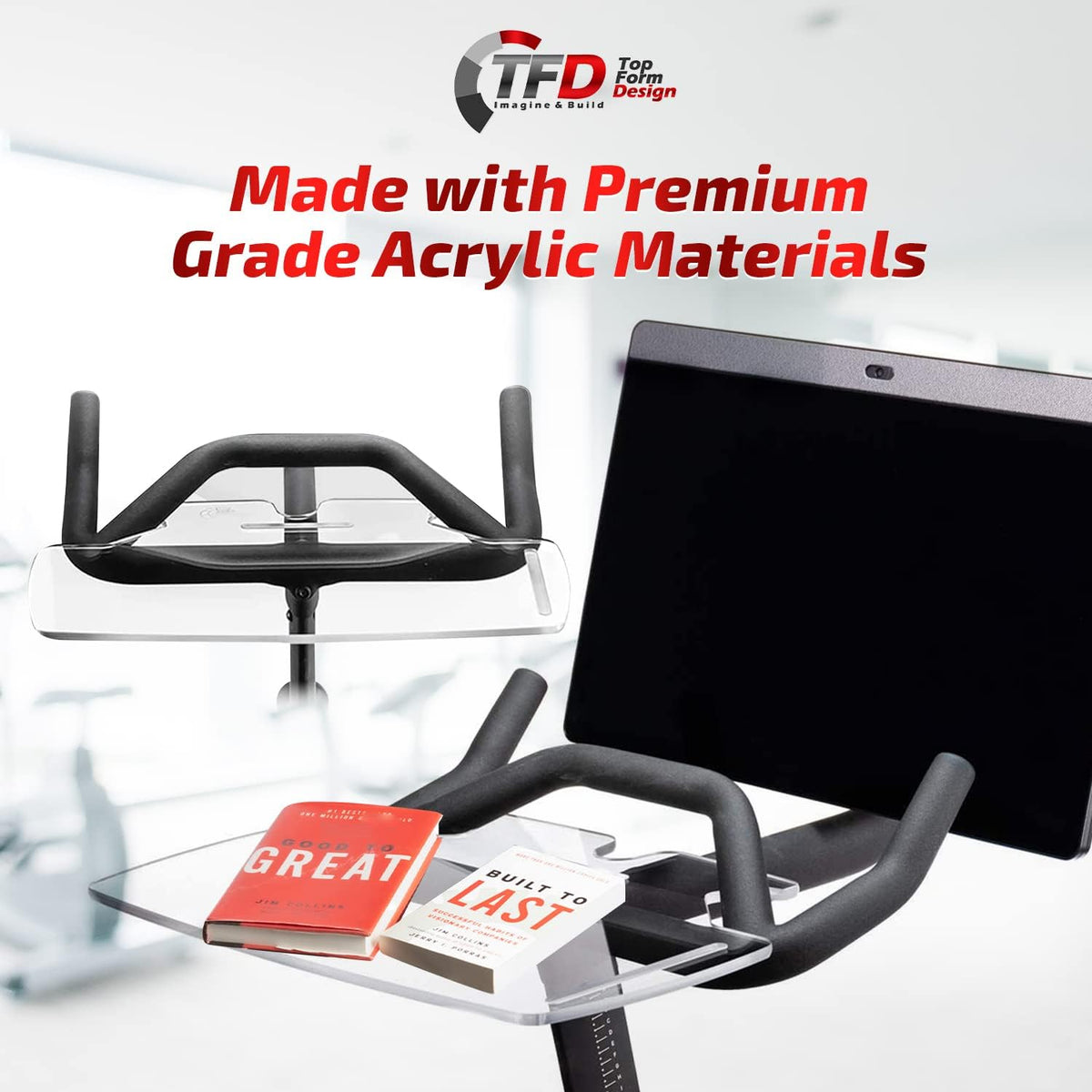 TFD The Tray+ (Clear) Compatible with Peloton Bike+ (Plus Models)