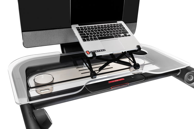 The StepTray | Compatible with Peloton Tread+ (Larger Tread), Made in USA | Walking Desk Attachment Holder for Laptop, Tablet, Phone, & Book - Exercise Workstation, Easy Mount Tray