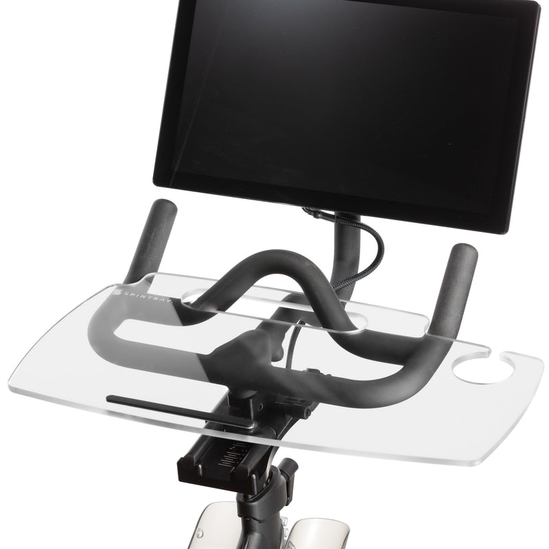 The SipnRide | Compatible with Peloton Bike (Original), Made in USA - Desk Tray Holder for Laptop, Tablet, Phone, Book, & Wine Glass - Exercise Workstation