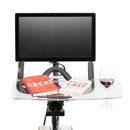 The SipnRide | Compatible with Peloton Bike (Original), Made in USA - Desk Tray Holder for Laptop, Tablet, Phone, Book, & Wine Glass - Exercise Workstation
